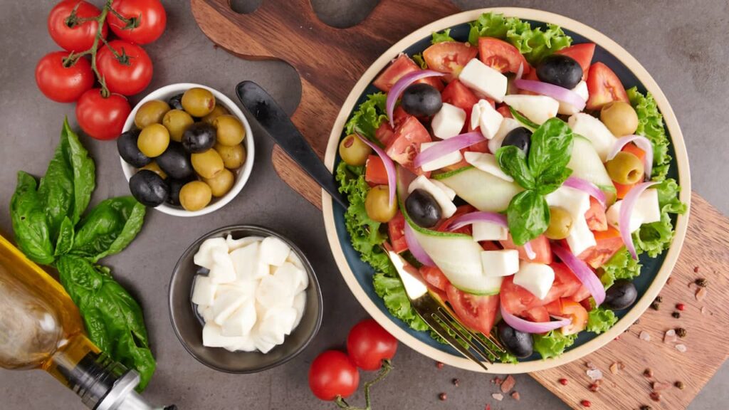 salade tomate olive feta